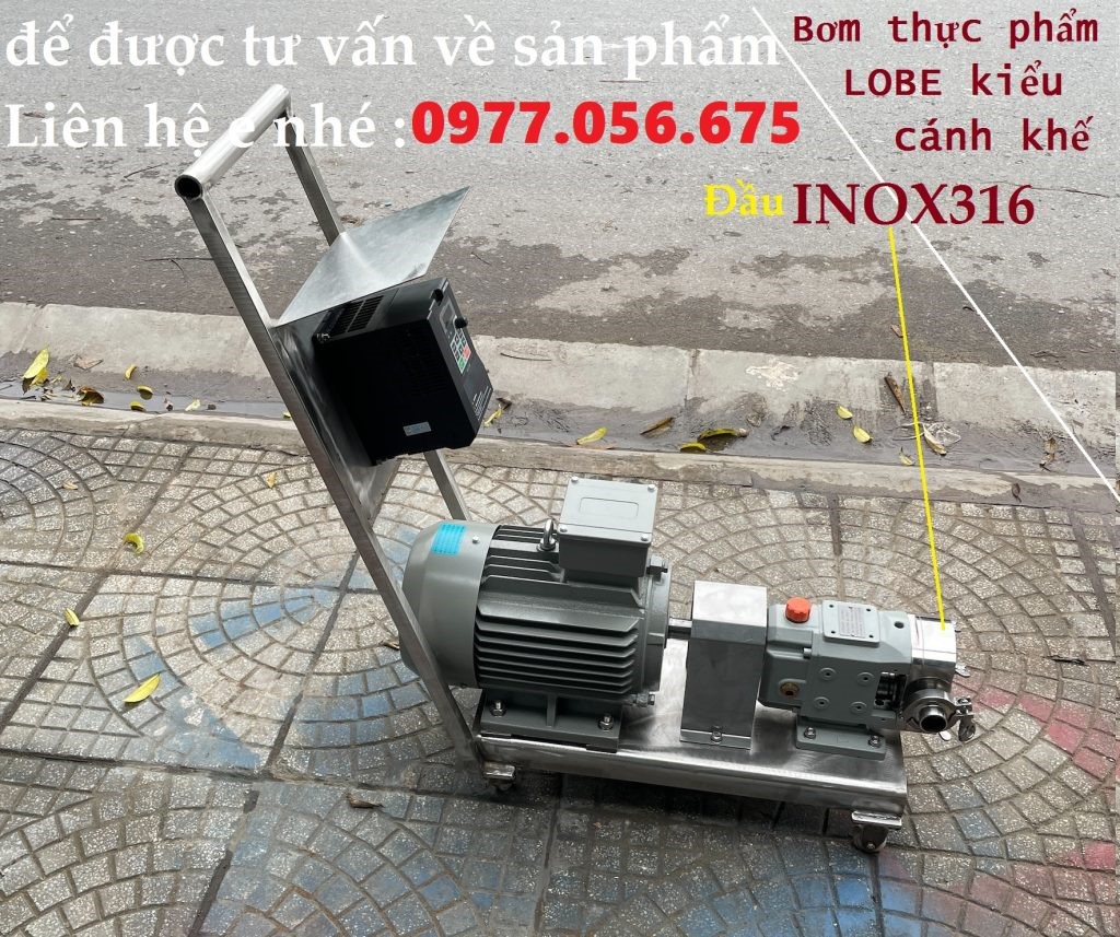 Bơm Lobe Ligao RT006 lắp động cơ điều tốc